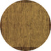 Round Abstract Brown Modern Rug, abs122brn