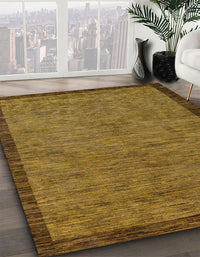 Abstract Dark Brown Modern Rug, abs122