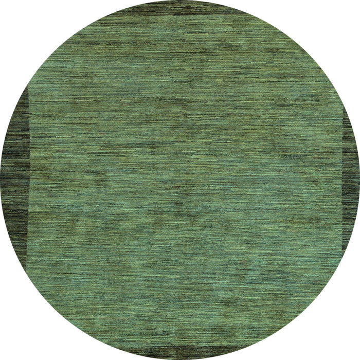 Round Abstract Light Blue Modern Rug, abs122lblu