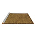 Sideview of Machine Washable Abstract Brown Modern Rug, wshabs122brn