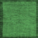 Square Abstract Emerald Green Modern Rug, abs122emgrn