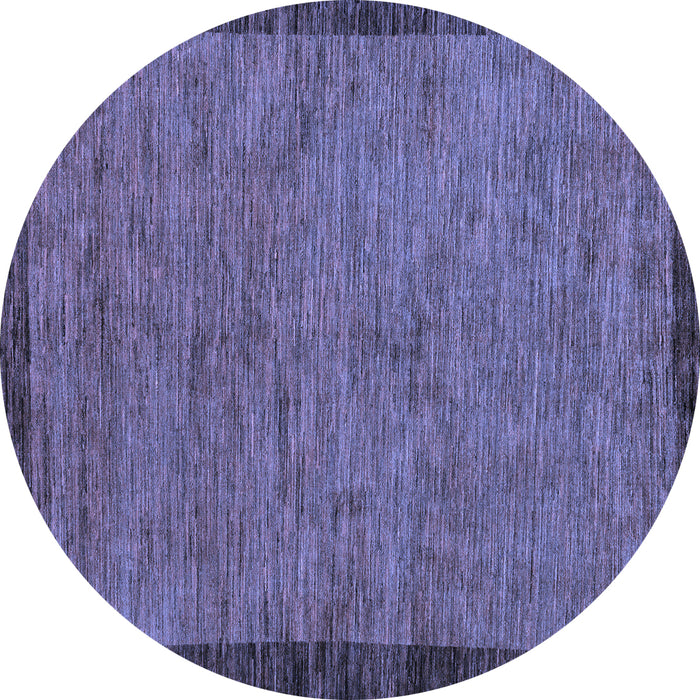 Round Machine Washable Abstract Blue Modern Rug, wshabs122blu