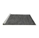 Sideview of Machine Washable Abstract Gray Modern Rug, wshabs122gry