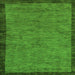 Square Abstract Green Modern Rug, abs122grn