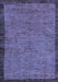 Machine Washable Abstract Blue Modern Rug, wshabs122blu