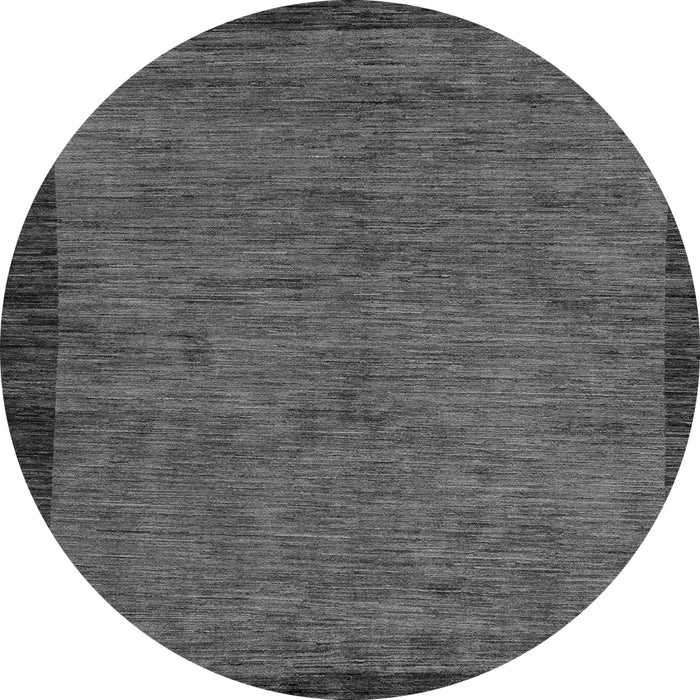 Round Machine Washable Abstract Gray Modern Rug, wshabs122gry