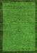 Machine Washable Abstract Green Modern Area Rugs, wshabs122grn