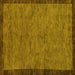 Square Machine Washable Abstract Yellow Modern Rug, wshabs122yw