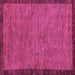 Square Machine Washable Abstract Pink Modern Rug, wshabs122pnk