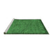 Sideview of Machine Washable Abstract Emerald Green Modern Area Rugs, wshabs122emgrn
