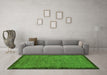 Machine Washable Abstract Green Modern Area Rugs in a Living Room,, wshabs122grn