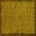 Square Abstract Yellow Modern Rug, abs122yw