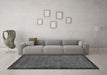 Machine Washable Abstract Gray Modern Rug in a Living Room,, wshabs122gry