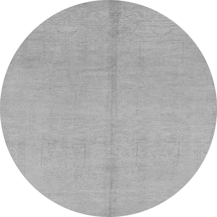 Round Machine Washable Abstract Gray Modern Rug, wshabs1230gry