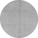 Round Machine Washable Abstract Gray Modern Rug, wshabs1230gry