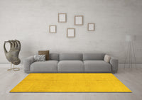 Machine Washable Abstract Yellow Modern Rug, wshabs1230yw