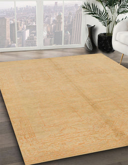 Abstract Orange Modern Rug in Family Room, abs1230