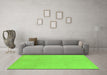 Machine Washable Abstract Green Modern Area Rugs in a Living Room,, wshabs1230grn