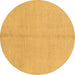 Round Abstract Brown Modern Rug, abs1230brn