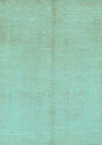 Abstract Light Blue Modern Rug, abs1230lblu