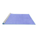 Sideview of Machine Washable Abstract Blue Modern Rug, wshabs1230blu