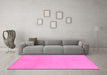 Machine Washable Abstract Pink Modern Rug in a Living Room, wshabs1230pnk