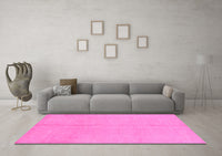 Machine Washable Abstract Pink Modern Rug, wshabs1230pnk