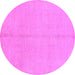 Round Abstract Purple Modern Rug, abs1230pur