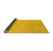 Sideview of Abstract Yellow Modern Rug, abs1230yw