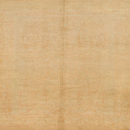 Square Machine Washable Abstract Orange Rug, wshabs1230