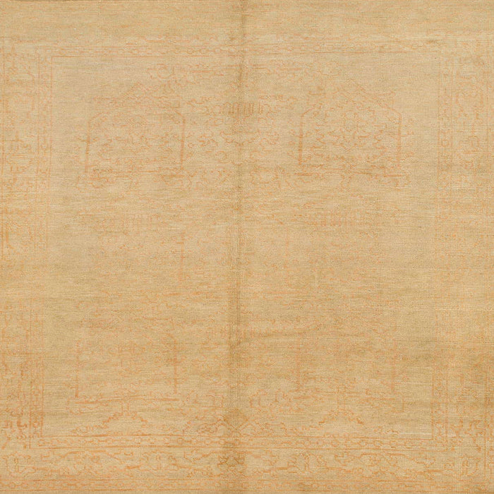 Square Machine Washable Abstract Orange Rug, wshabs1230