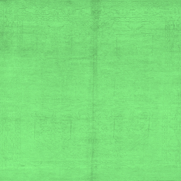 Square Machine Washable Abstract Emerald Green Modern Area Rugs, wshabs1230emgrn