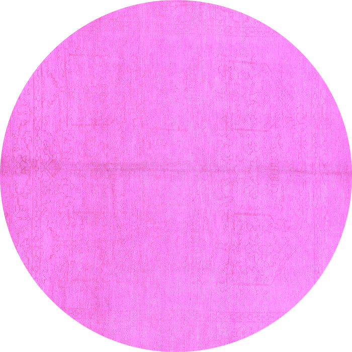 Round Machine Washable Abstract Purple Modern Area Rugs, wshabs1230pur