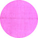 Round Machine Washable Abstract Purple Modern Area Rugs, wshabs1230pur
