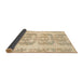 Sideview of Abstract Brown Gold Modern Rug, abs1231