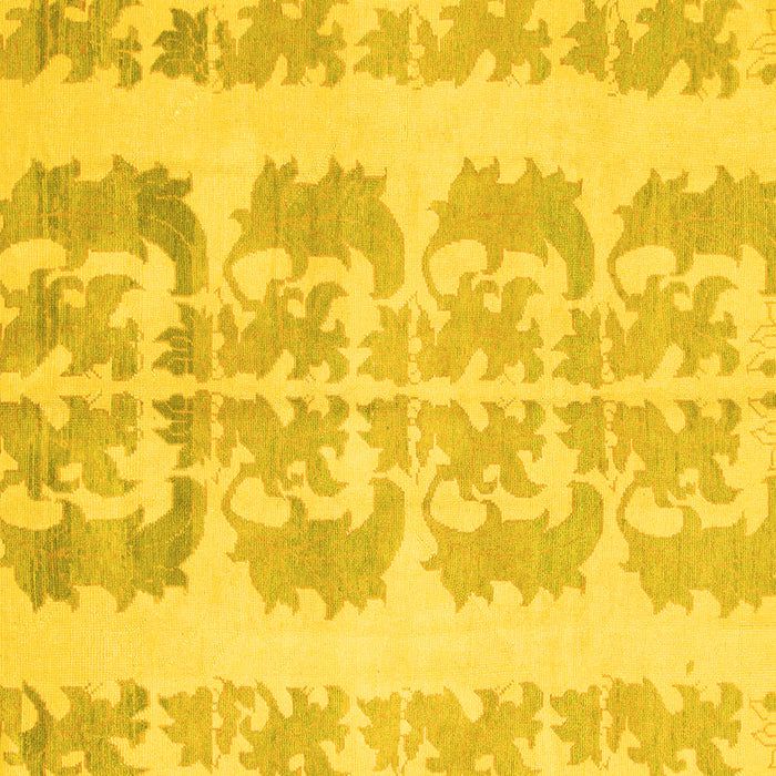 Square Abstract Yellow Modern Rug, abs1231yw