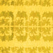 Square Abstract Yellow Modern Rug, abs1231yw