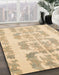 Abstract Brown Gold Modern Rug in Family Room, abs1231