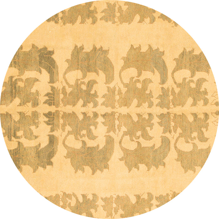 Round Machine Washable Abstract Brown Modern Rug, wshabs1231brn