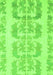 Machine Washable Abstract Green Modern Area Rugs, wshabs1231grn