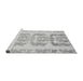 Sideview of Machine Washable Abstract Gray Modern Rug, wshabs1231gry