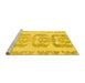 Sideview of Machine Washable Abstract Yellow Modern Rug, wshabs1231yw