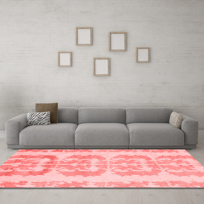 Modern Red Washable Rugs