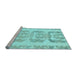 Sideview of Machine Washable Abstract Light Blue Modern Rug, wshabs1231lblu