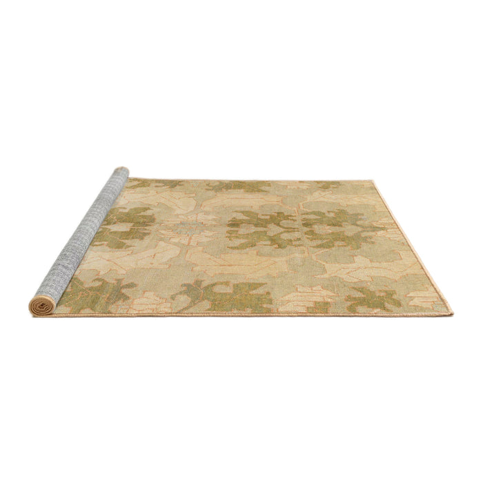 Sideview of Machine Washable Abstract Gold Rug, wshabs1232