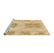 Sideview of Machine Washable Abstract Gold Rug, wshabs1232