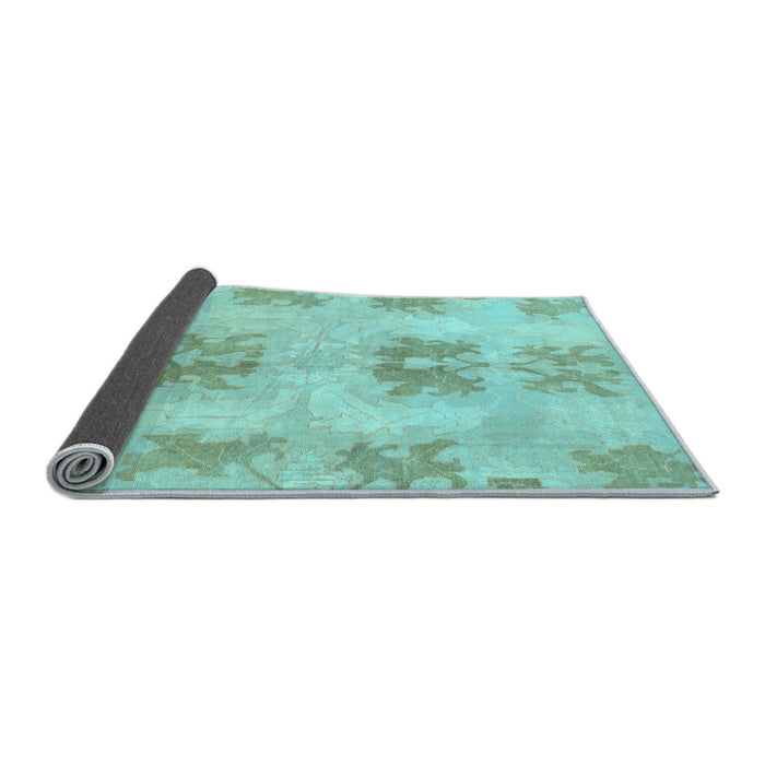Sideview of Abstract Light Blue Modern Rug, abs1232lblu