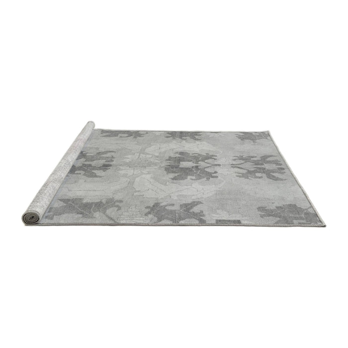 Sideview of Machine Washable Abstract Gray Modern Rug, wshabs1232gry