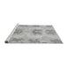 Sideview of Machine Washable Abstract Gray Modern Rug, wshabs1232gry