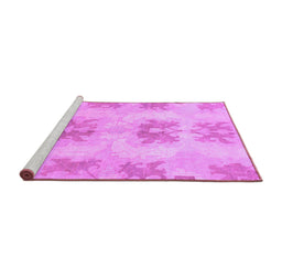 Sideview of Machine Washable Abstract Purple Modern Area Rugs, wshabs1232pur